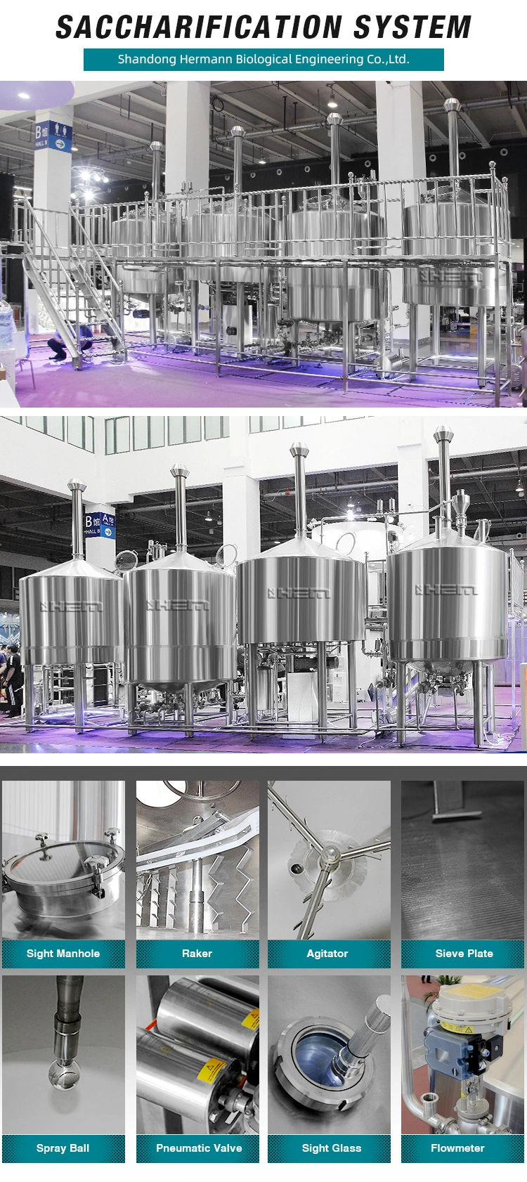 300L 500L 1000L 2000L Brewery Micro Beer Machine Brewing Equipment for Sale